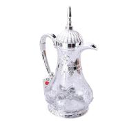MFMEXUL Cafetière Arabe, Théière Arabe, Carafe à Boisson de Grande Capacité, Cafetière, Bouilloire pour Les Réunions de Famille et Les Fêtes de Noël, Argent
