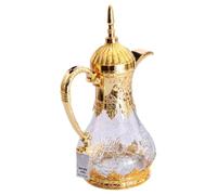 MFMEXUL Cafetière Arabe, Théière Arabe, Carafe à Boisson de Grande Capacité, Cafetière, Bouilloire pour Les Réunions de Famille et Les Fêtes de Noël, or