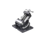 MFMEXUL Étau d'Établi Réglable Inclinable Étau Presse Serre-joint Tige Filetée et Poignée en T Base Orientable avec Graduation Claire Pièces en Acier et Fonte, 4 Pouces