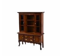MFMEXUL Meuble D'exposition Miniature en Bois Réaliste Armoire Ppée Robuste pr Crafmen Créatifs, Marron