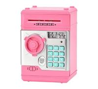 MFMEXUL Tirelire Banque de Passe Coffre à Pièces Électronique Fonction Automatique Sécurisée Enfant Protection Argent Adaptée Cadeau, Rose Foncé