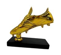 MFMEXUL Trophée Soulier d'or Sculpture Chaussure Football Résine Joueur Souvenir Collection Décoration Convient aux Cadeaux Bureau Salon Chambre, Socle Noir