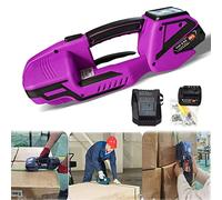 MFRELMNZG Machine de cerclage Automatique avec Batterie 4000 mAh, Outil de cerclage électrique pour feuillard Pet/PP, Outil de cerclage portatif, tendeur de feuillard, Presse à balles, 3500