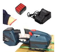 MFRELMNZG Machine de cerclage électrique portative pour feuillards PP/Pet, Outil de cerclage Automatique, kit de Tension à Affichage numérique pour Emballage, boîte, Palette, Presse à balles