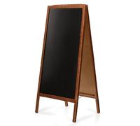 Mg Design Chevalet ardoise en bois 70 x 160 cm - recto verso, pliable et effaçable - panneau publicitaire pour restaurants, commerces et événements