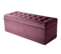 MG Design Pouf Coffre 45 × 120 cm Violett - Rangement 140 L, Charge 300 kg, Surface Douce avec léger reflet, Entretien Facile - pour Salon, Chambre, entrée