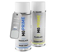 MG PRIME Bombe aérosol pour Fiat 612/A / 612 Grigio Maestro Metallic +1K | Gris Maestro Metallic, Peinture voiture, Kit peinture de base + vernis, bombes aérosols 400ml