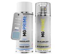 MG PRIME Bombe aérosol pour Ford 3DTCWWA / PN3BJ0 / T Tonic Metallic +2K | Aqua Marine Metallic, Peinture voiture, Kit peinture de base + vernis 2K, bombes aérosols 400ml