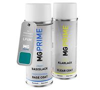 MG PRIME Bombe aérosol pour Volkswagen VW LP6M / P6M / M2 Karibikgrün +1K | Carribean Teal, Peinture voiture, Kit peinture de base + vernis, bombes aérosols 400ml