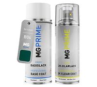 MG PRIME Bombe de peinture pour Lotus B04 British Racing Green Metallic +2K | Peinture voiture, Kit peinture de base + vernis 2K, bombes aérosols 400ml