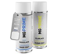 MG PRIME Peinture moto Bombe aérosol pour Honda Motorcycles NH196 White +1K | Kit peinture de base + vernis, bombes aérosols 400ml