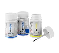 MG PRIME Peinture moto Stylos de retouche pour Honda Motorcycles PB215C +1K | Candy Tahitian Blue Metallic, Kit peinture de fond + base + vernis, flacons de peinture avec pinceau, 50ml chacun