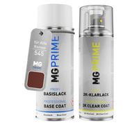 MG PRIME Peinture voiture Bombe aérosol pour Alfa Romeo 545 / OPMT +2K | Opale Metallic Reddish Browm, Kit peinture de base + vernis 2K, bombes aérosols 400ml