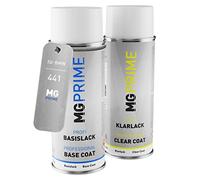 MG PRIME Peinture voiture Bombe aérosol pour BMW 441 Pazifikblau 2 Me. +1K | Pazifikblau 2 Metallic, Kit peinture de base + vernis, bombes aérosols 400ml
