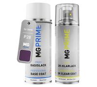 MG PRIME Peinture voiture Bombe aérosol pour BMW P28 Twilight Purple M. +2K | Twilight Purple Metallic, Kit peinture de base + vernis 2K, bombes aérosols 400ml