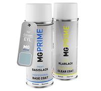 MG PRIME Peinture voiture Bombe aérosol pour Citroen EYL Gris Iceland. +1K | Iceland Grey Metallic / Gris Iceland Metallic, Kit peinture de base + vernis, bombes aérosols 400ml