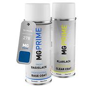 MG PRIME Peinture voiture Bombe aérosol pour Mazda 27B Winning Blue Me. +1K | Montrealblau Metallic / Winning Blue Metallic, Kit peinture de base + vernis, bombes aérosols 400ml