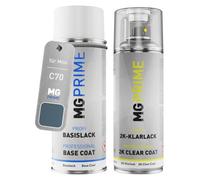 MG PRIME Peinture voiture Bombe aérosol pour Mini C70 Slate Blue Metal. +2K | Slate Blue Metallic, Kit peinture de base + vernis 2K, bombes aérosols 400ml