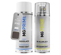 MG PRIME Peinture voiture Bombe aérosol pour Mitsubishi KNG Steel Grey. +2K | Steel Grey Metallic, Kit peinture de base + vernis 2K, bombes aérosols 400ml