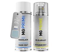 MG PRIME Peinture voiture Bombe aérosol pour Peugeot EYL Gris Iceland. +2K | Iceland Grey Metallic / Gris Iceland Metallic, Kit peinture de base + vernis 2K, bombes aérosols 400ml