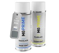 MG PRIME Peinture voiture Bombe aérosol pour Renault B64 Gris Sideral. +1K | Granitsilber / Gris Sideral Nacre Metallic, Kit peinture de base + vernis, bombes aérosols 400ml