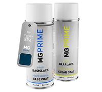 MG PRIME Peinture voiture Bombe aérosol pour Toyota 8P4 Dark Blue Mi. +1K | Indigo Ink Pearl / Dark Blue Mica Metallic, Kit peinture de base + vernis, bombes aérosols 400ml