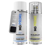 MG PRIME Peinture voiture Bombe aérosol pour Volvo 717 Onyx Black Pearl +2K | Space, Kit peinture de base + vernis 2K, bombes aérosols 400ml