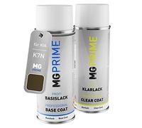 MG PRIME Peinture voiture Bombes aérosols pour KIA K7N Galaxy Brown Metallic/Galaxybraun Metallic Peinture de base vernis clair aérosol 400ml