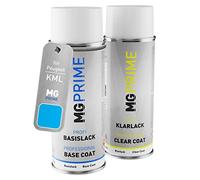 MG PRIME Peinture voiture Bombes aérosols pour Peugeot KML Bleu K.L.M Peinture de base vernis clair aérosol 400ml
