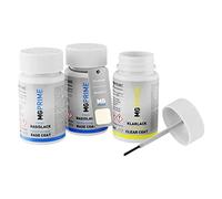 MG PRIME Peinture voiture Kit de stylo retouche pour Honda NH624P-C Premium White Pearl de fond, de base, de vernis de 50ml par flacon
