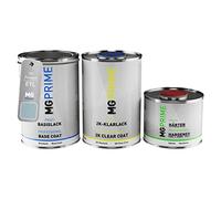 MG PRIME Peinture voiture Pots pour Peugeot EYL Gris Iceland Metallic 2,5L | Iceland Grey Metallic, Kit peinture de base + vernis 2K + durcisseur, prêt à l'emploi