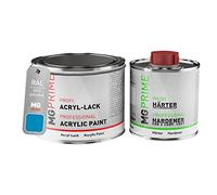 MG PRIME RAL 5012 Bleu clair/Light blue Peinture acrylique brillante Pot de 0,75 litre / 750 ml, y compris le durcisseur