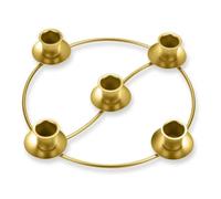 MGahyi Couronne de l'Avent Ronde pour 5 Bougies de l'Avent et décorations de Noël, Bague en métal doré pour Table, église, Maison (1, doré)