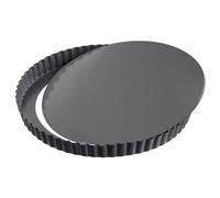 MGE - Moule à Tarte 32 cm - Moule à Quiche avec Fond Amovible - Plat à Quiche - Moule Tartelette - Moules à Gâteaux Rond - Revêtement Antiadhésif - Moule à Flan et Tartelette - 32 cm
