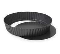 MGE - Moule à Tarte et Quiche Rond - Moule à Quiche avec Fond Amovible - Plat/Moule Tartelette - Moules à Gâteaux Rond - Revêtement Antiadhésif - Moule à Flan Haut - Ø 20 cm - Hauteur 5,5 cm