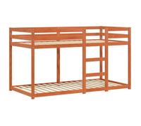 MGH Lit superposé double - 2 PLACE - Lit Mezzanine/Lit enfant - sans matelas - cire marron 90x190 cm - pin massif LL8