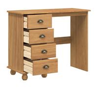 MGH - NEUF Bureau à domicile, Table de travail, 'ASKIM'avec tiroirs 95x40x75 cm en bois massif de pin ll905