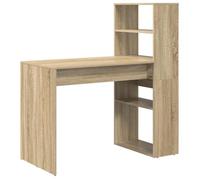 MGH - NEUF Bureau à domicile, Table de travail, avec rangement - Chêne de Sonoma 113x54x120 cm Bois d'ingénierie ll452
