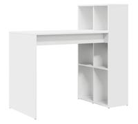 MGH - NEUF Bureau à domicile Table de travail Blanc Bois d'ingénierie Moyen Rangements ll205