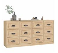 MGH - TOP Buffet de rangement - Cabinet/Commode Bois - 2 pcs - Chêne sonoma - - Bois d'ingénierie LV213
