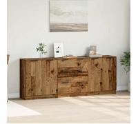 MGH - TOP Buffet de rangement - Cabinet/Commode Bois - 3 pcs - vieux bois 60x30x70 cm - Bois d'ingénierie LV761
