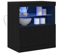 MGH - TOP Buffet de rangement - Cabinet/Commode Bois - Noir 60x37x67 cm - Bois d'ingénierie LV4110