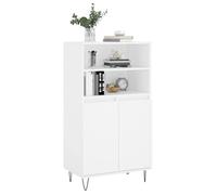 MGH - TOP Haut Armoire Vaisselier - Buffet Pour Salon/Bureau - Blanc 60x36x110 cm - Bois d'ingénierie LV1863