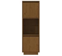 MGH - TOP Haut Armoire Vaisselier - Buffet Pour Salon/Bureau - Marron miel 38x35x117 cm - Bois massif de pin LV1639