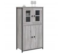MGH - TOP Haut Armoire Vaisselier - Buffet Pour Salon/Bureau - sonoma gris 62x32x106,5 cm - bois d'ingénierie LV1890