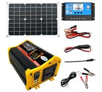 MGHRUE Générateur De Panneaux Solaires - Kit De Panneaux Solaires avec Onduleur 6000 W | Module PV Monocristallin À Haut Rendement pour La Maison, Les Camping-Cars Et Autres Applications Hors Réseau