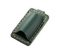 MHADBKH Porte-stylo en cuir PU avec clip de poche pour journal, vert foncé | Porte-stylo pour ordinateur portable 4,3 x 7,1 cm, porte-stylo à fente unique pour journal, bloc-notes