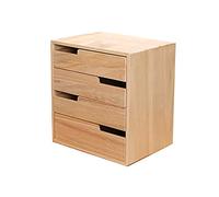 MHBGX Armoire À Fichiers Multifonction Pour Bureau, Étagère de Rangement Pour Bureau de Données, Étagère, Cadre de Données, Boîte de Rangement En Bois Massif 2/3/4 Couches, Petite Commode, Papier A4,