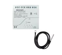 MHCOZY Contrôleur de température intelligent Zigbee, contact sec 5-32 V, sortie passive à 4 relais, avec capteur de température étanche, compatible avec Alexa (hub Tuya Zigbee nécessaire)