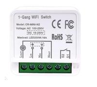 MHCOZY Module d'interrupteur WIFI Tuya Smart Life APP Télécommande,Interrupteur d'éclairage intelligent DIY, Compatible avec Alexa Google Home 1/2 Canal 16A